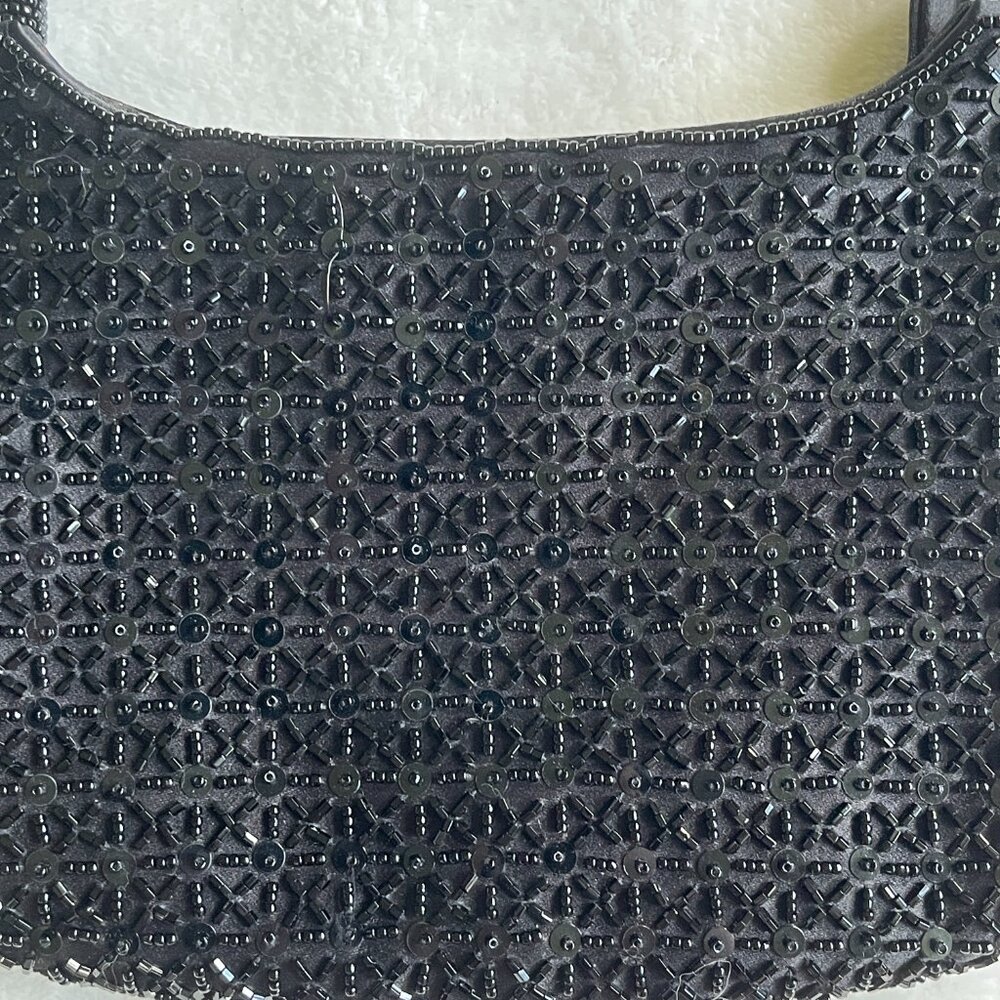 3/$30 🌟 Little Black Sequin Beaded Evening Shoulder Bag - Picture 2 of 5